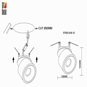 Встраиваемый светильник ST Luce St652 ST652.438.12