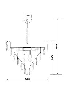 Подвесная люстра Arte Lamp Vivien A2719SP-8CC