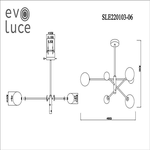 Потолочная люстра Evoluce Arcola SLE220103-06