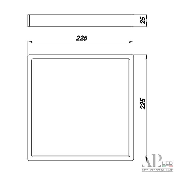 Светильник потолочный APL Led Ingrid 3322.LDF2004M/18W/4K