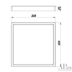 Светильник потолочный APL Led Ingrid 3322.LDF2004M/18W/4K