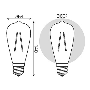 Ретро лампа Gauss 102802006-D