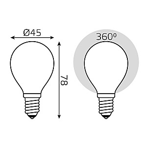 Светодиодная лампа Gauss 105201209-D