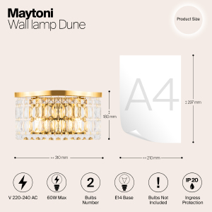 Настенное бра Maytoni Dune DIA005WL-02G