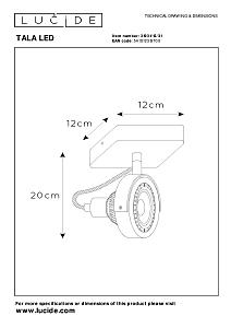 Светильник спот Lucide Tala Led 31931/12/31