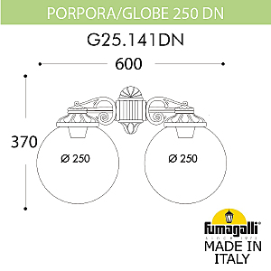 Уличный настенный светильник Fumagalli Globe 250 G25.141.000.AXF1RDN