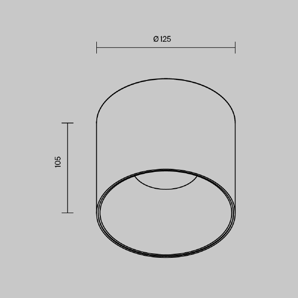 Накладной светильник Maytoni Alfa LED C064CL-01-25W4K-D-RD-B