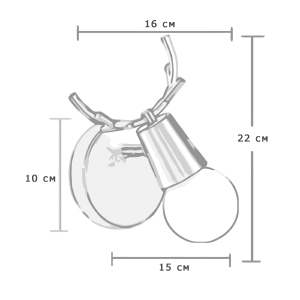 Настенное бра ImperiumLoft Deer01 181037-26