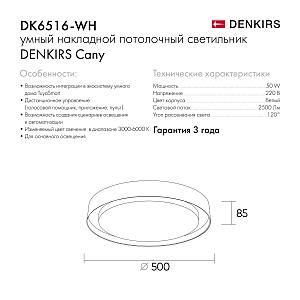 Светильник потолочный Denkirs Cany DK6516-WH