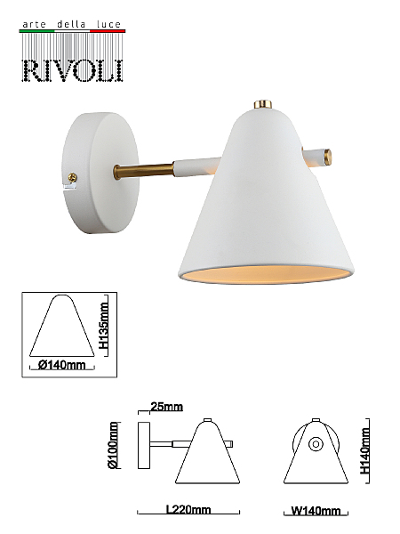 Настенное бра Rivoli Chelsea 3141-401