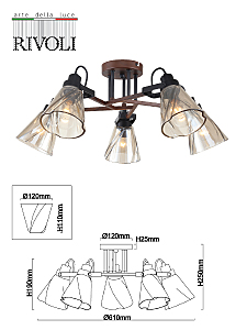 Потолочная люстра Rivoli Clarissa 5098-305