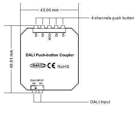 Миниатюрный встраиваемый конвертер DALI-2 для внешних кнопок, выключателей Arlight 032882