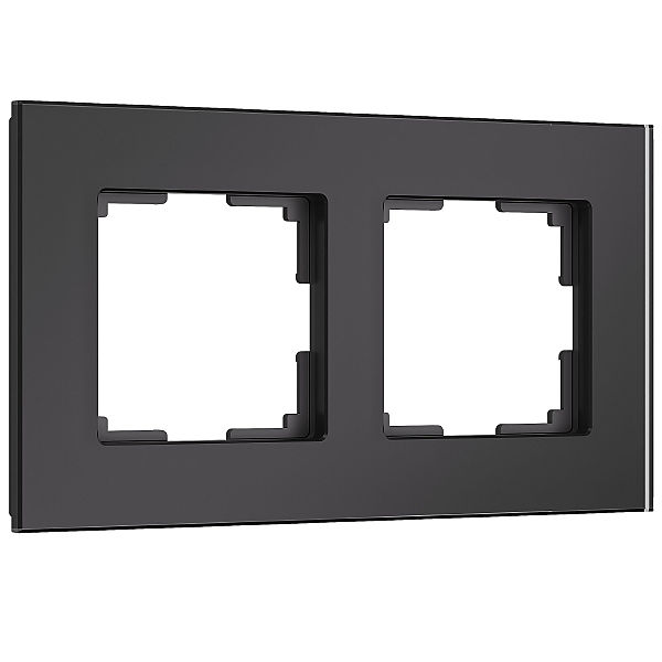 Рамка Werkel W0023108/ Рамка на 2 поста Senso (черный, стекло soft-touch)