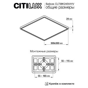 Светильник потолочный Citilux Бейсик CL738K241V