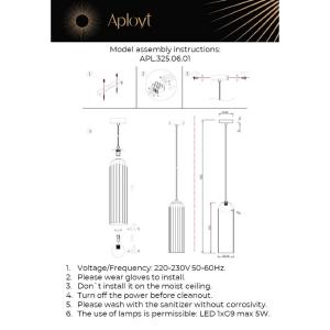 Светильник подвесной Aployt Arian APL.325.06.01