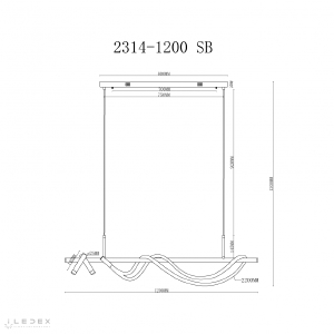 Люстра на штанге ILedex Cross 2313-1200 SB