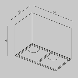 Накладной светильник Maytoni Alfa LED C065CL-02-L12W3K-B