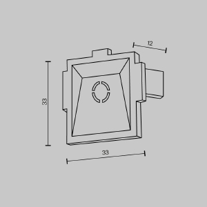 Комплект заглушек к встраиваемому шинопроводу Radity 2шт Maytoni Accessories for tracks Radity TRA084EC-12B