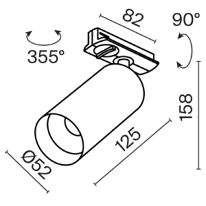 Трековый светильник Maytoni Focus LED Unity TR021-1-12W3K-W-BBS