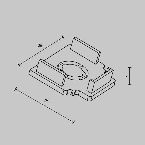 Заглушки для встраиваемого низкопрофильного шинопровода Exility 2шт Maytoni Accessories for tracks Exility TRAM034EC-42W