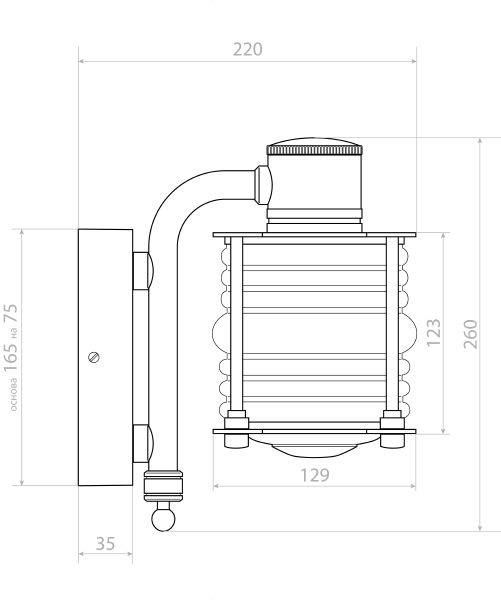 Уличный настенный светильник Covali WL-30480