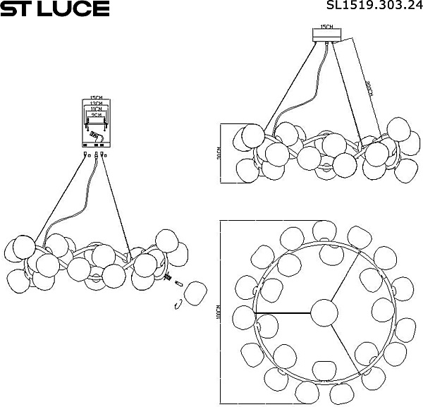 Подвесная люстра ST Luce Sweven SL1519.303.24