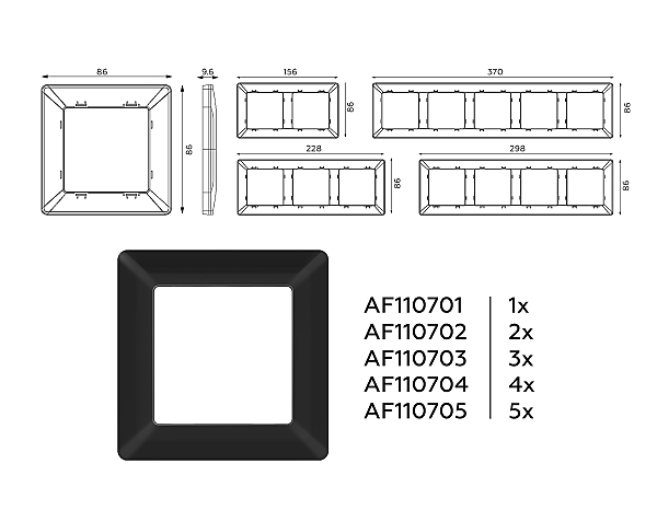 Рамка Ambrella Volt Line AF110703