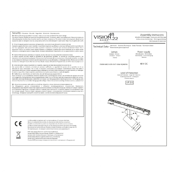 Трековый светильник iLEDEX TECHNICAL VISION48/22 ZOOM 4822-020-D47-10W-10/60DG-4000K-BK