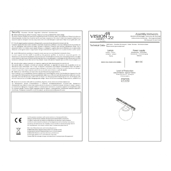 Трековый светильник iLEDEX TECHNICAL VISION48/22 4822-016-D120-6W-340DG-4000K-WH