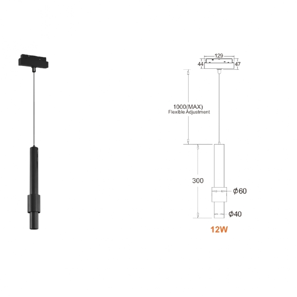 Трековый светильник iLEDEX TECHNICAL VISION48/22 4822-014-H320-12W-24DG-3000K-WH