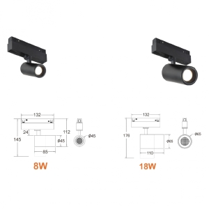 Трековый светильник iLEDEX TECHNICAL VISION48/22 4822-011-D45-8W-38DG-4000K-BK