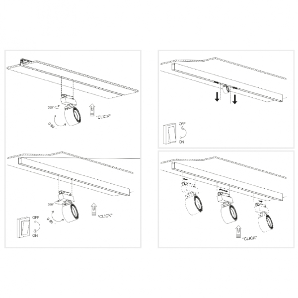 Трековый светильник iLEDEX TECHNICAL VISION48/22 4822-010-D82-12W-38DG-3000K WH (WALL WASHER)