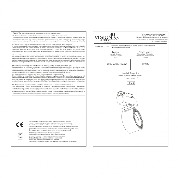 Трековый светильник iLEDEX TECHNICAL VISION48/22 4822-010-D82-12W-38DG-3000K WH (WALL WASHER)