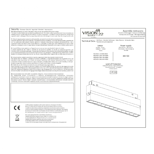 Трековый светильник iLEDEX TECHNICAL VISION48/22 4822-003-L350-18W-38DG-3000K-WH