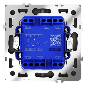 Проходной переключатель двухклавишный Voltum S70 VLS020307