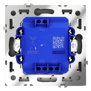 Проходной переключатель одноклавишный с подсветкой Voltum S70 VLS010408