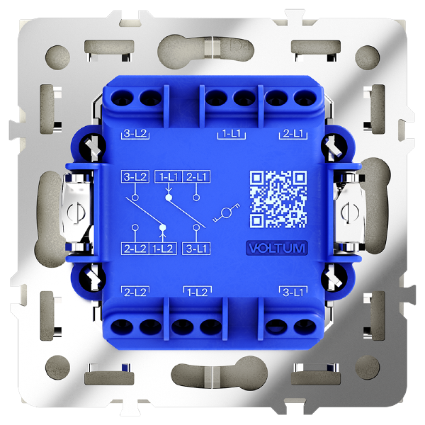 Проходной переключатель двухклавишный Voltum S70 VLS020304