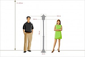 Столб фонарный уличный MW Light Ластер 817040301